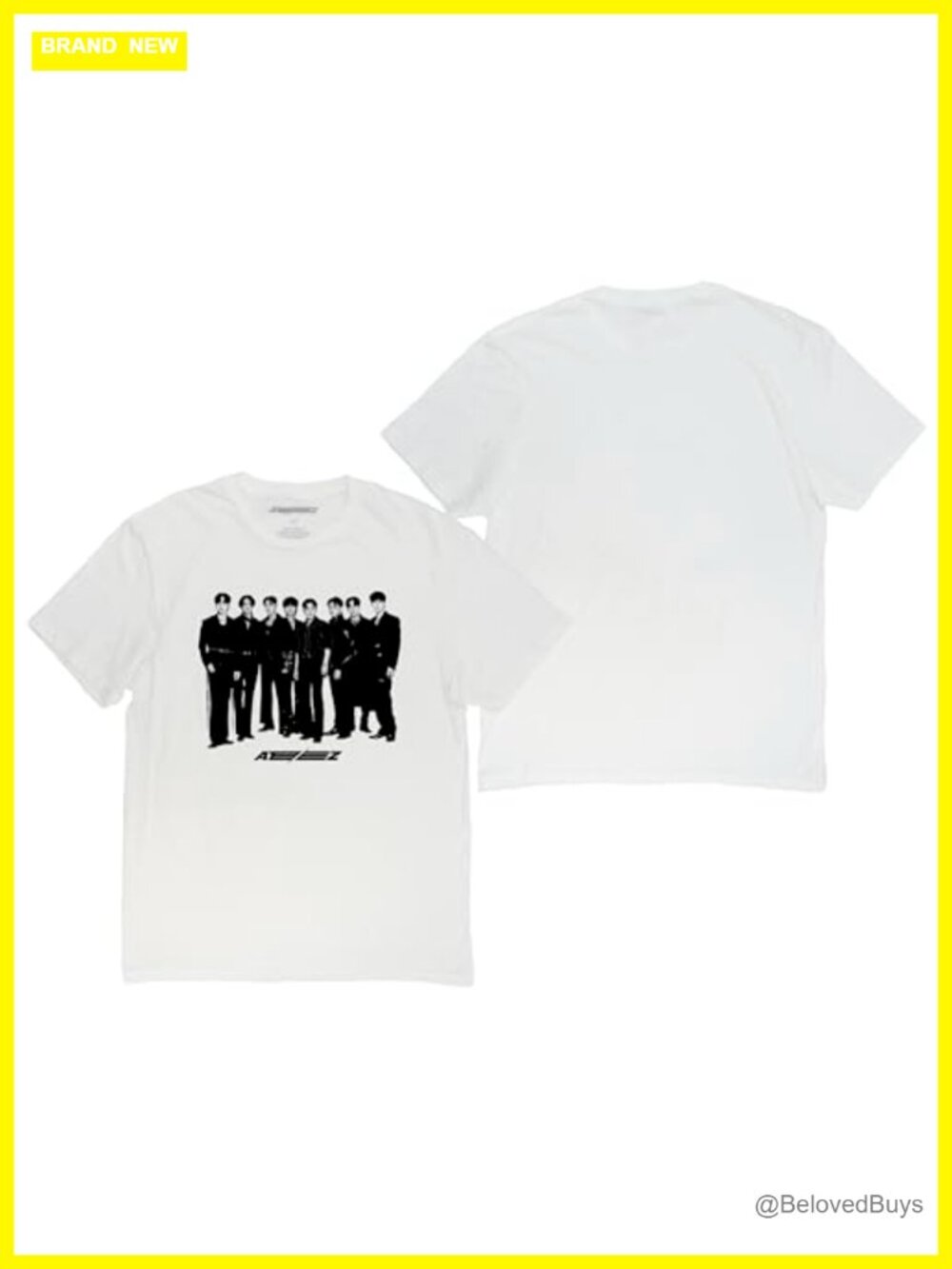 Official ATEEZ Group Photo Screenprint Crew Neck T-Shirt